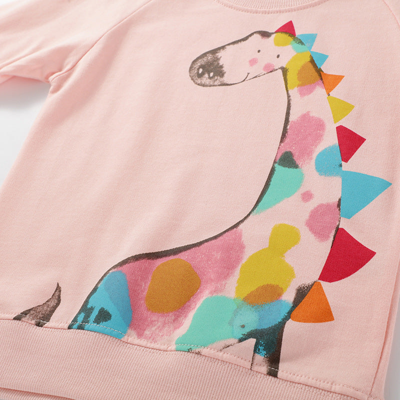Mädchen Sweatshirt mit kreativem Giraffenmotiv Echo Archiv