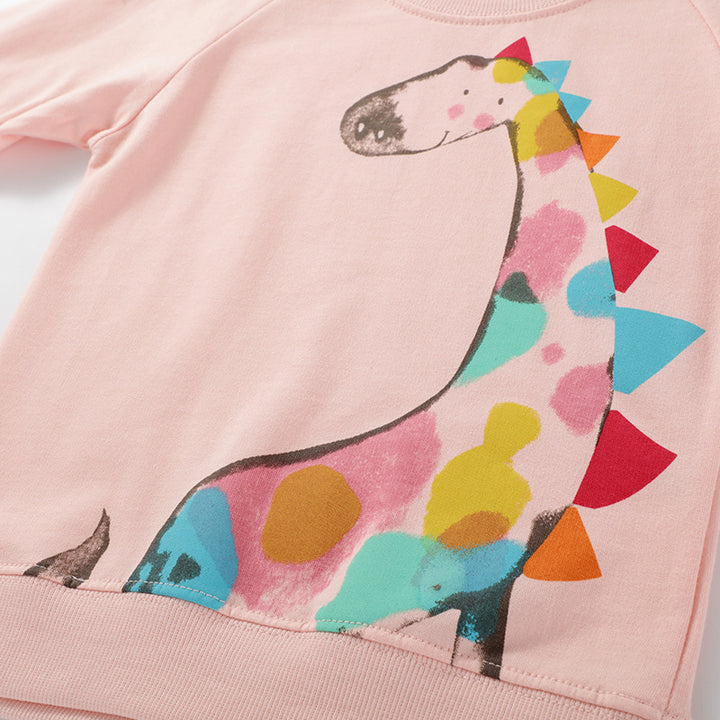 Mädchen Sweatshirt mit kreativem Giraffenmotiv Echo Archiv
