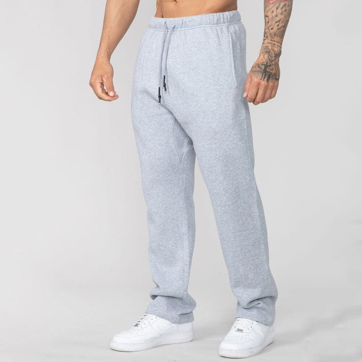 Herren Straight‑Leg Sweatpants aus French‑Terry mit elastischem Komfortbund und Kordelzug – Marzano