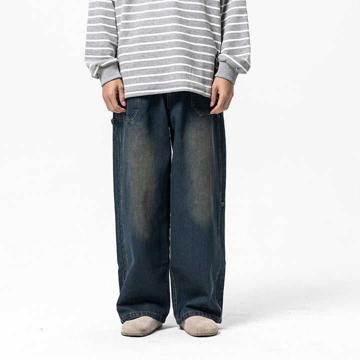 Damen Weite High‑Waist Denim‑Culotte mit elastischem Bund und aufgesetzten Taschen Echo Archiv