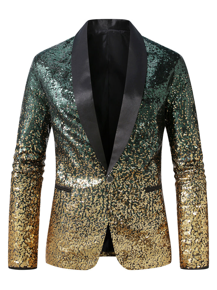 Herren glitzernder Paillettenblazer Echoarchiv