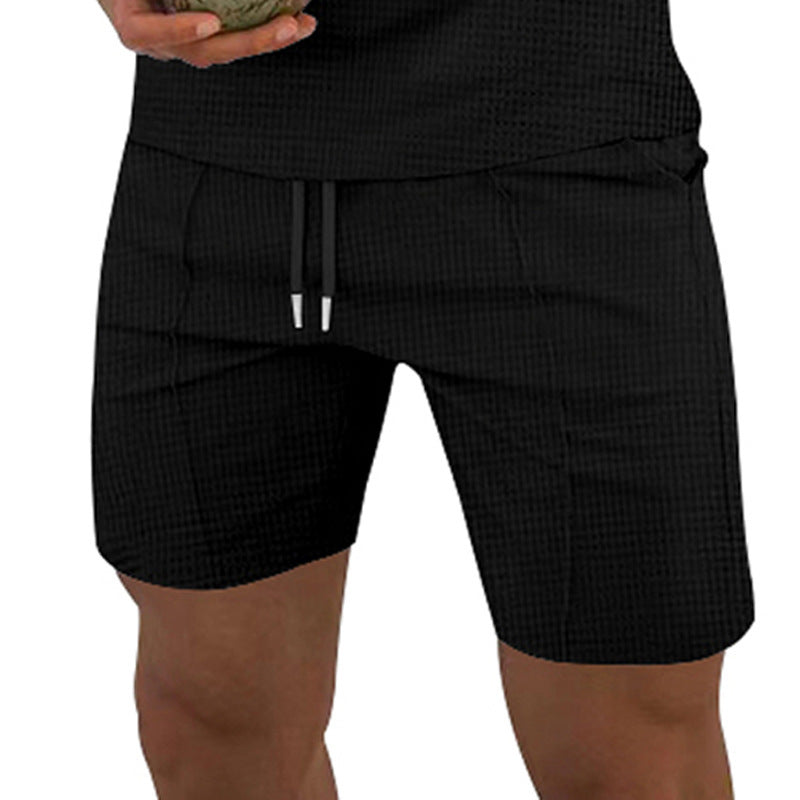 Herren Freizeithose mit elastischem Bund und strukturiertem Design Echoarchiv