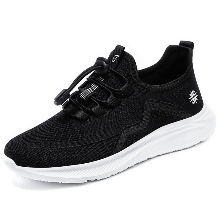 Damen nan gestrickte Slip-On-Sneaker mit elastischer Schnürung, gepolsterter Innenfütterung und dämpfender Profilsohle Echo Archiv