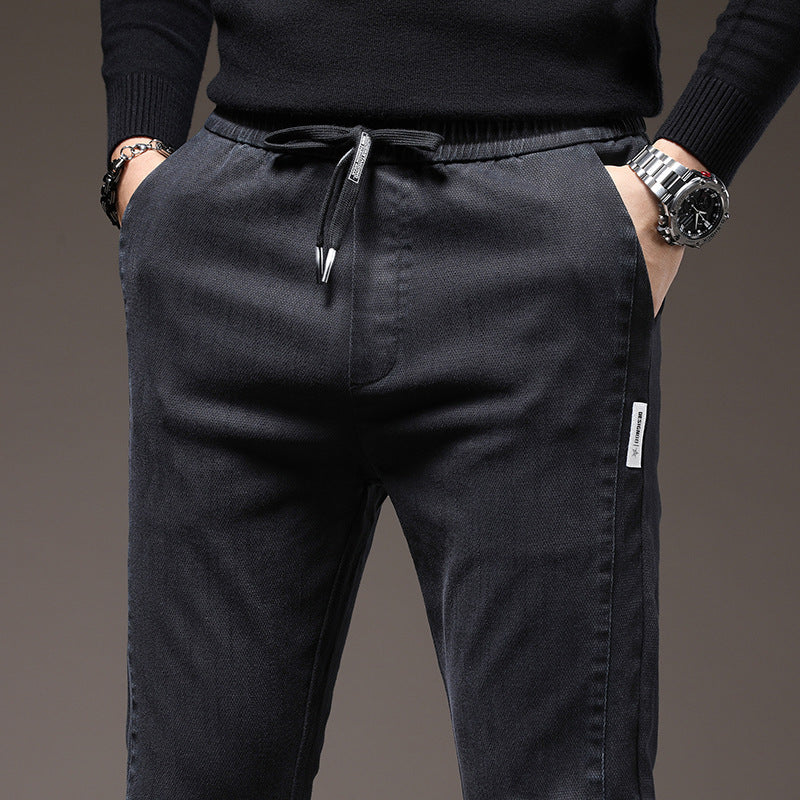 Herren bequeme Chino-Hosen mit elastischem Bund Echoarchiv