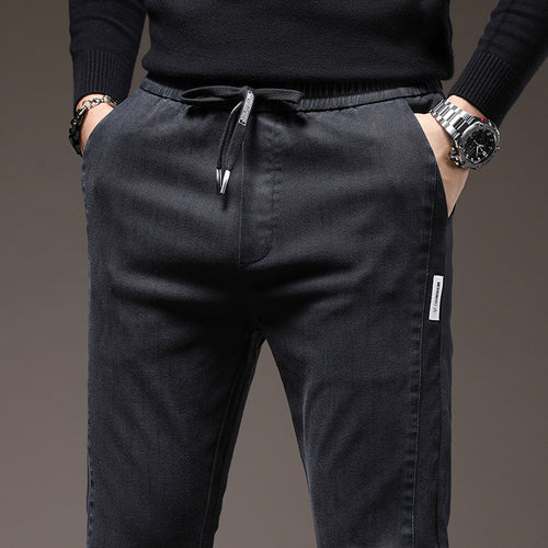 Herren bequeme Chino-Hosen mit elastischem Bund Echoarchiv