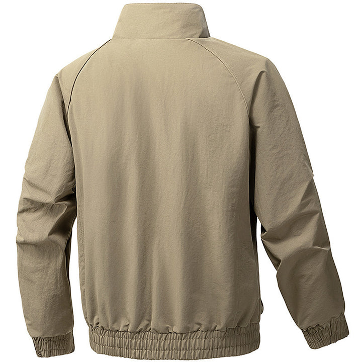 Herren Technische Microfaser-Softshelljacke im Bomberstil mit Stehkragen und Reißverschlusstaschen Echo Archiv