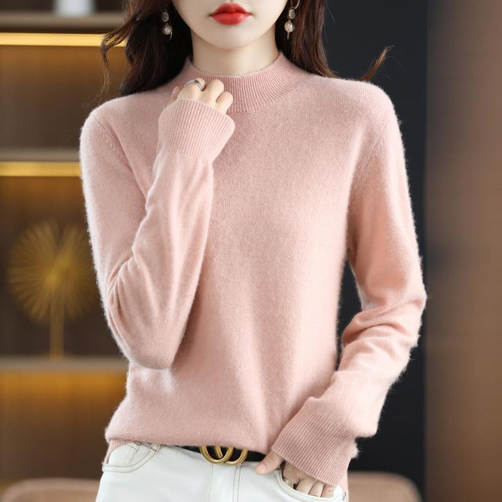 Damen Ultraleichter Mockneck-Feinstrickpullover in Kaschmir‑Optik Echoarchiv