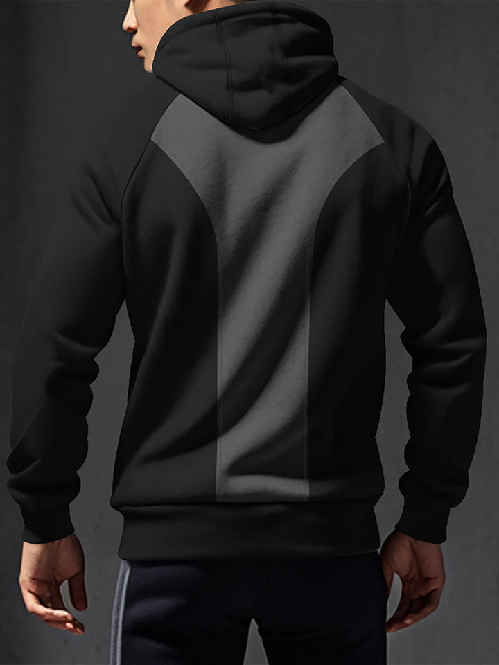Herren sportlicher Hoodie mit halbem Reißverschluss Echoarchiv