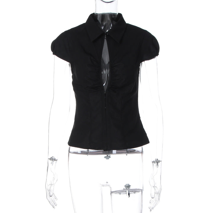 Damen Elegantes tailliertes Blusenshirt mit einem Reißverschluss Echo Archiv