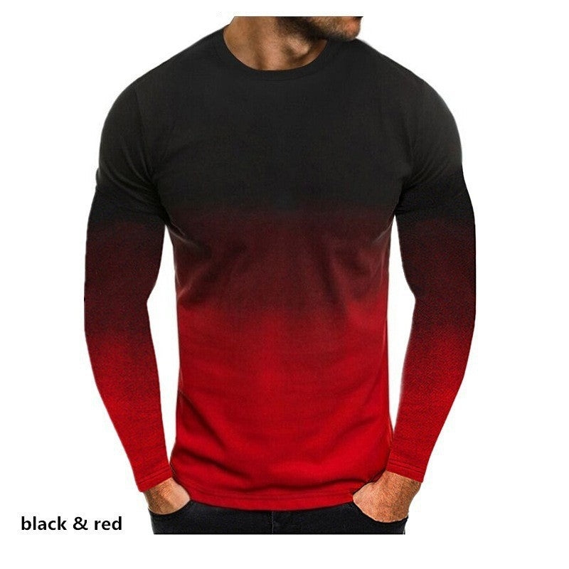 Herren Langarmshirt mit modernem Verlauf und figurbetontem Schnitt Echoarchiv