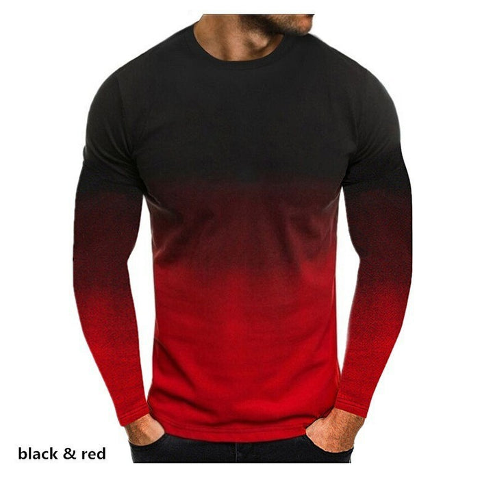 Herren Langarmshirt mit modernem Verlauf und figurbetontem Schnitt Echoarchiv