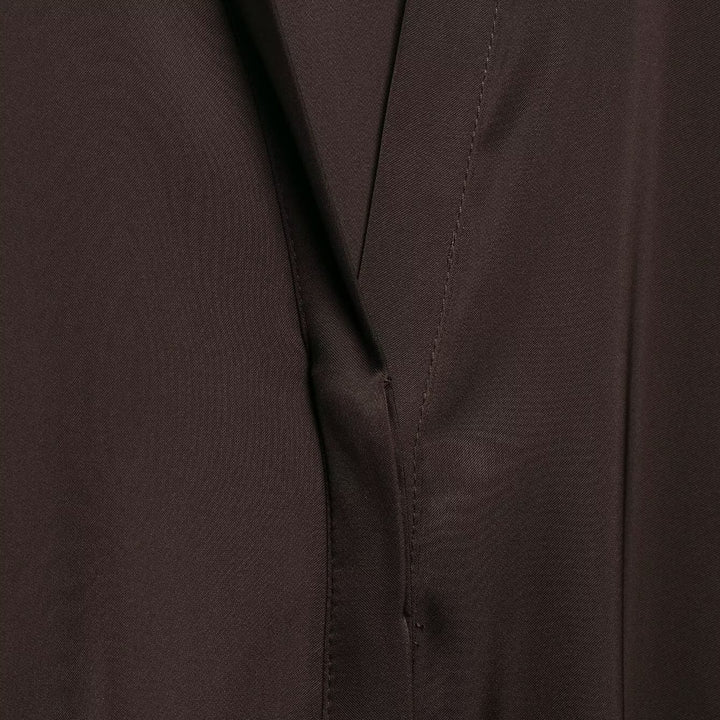 Damen Fließende Satin-Hemdbluse mit Tunnelzugtaillierung und verdeckter Knopfleiste Echoarchiv