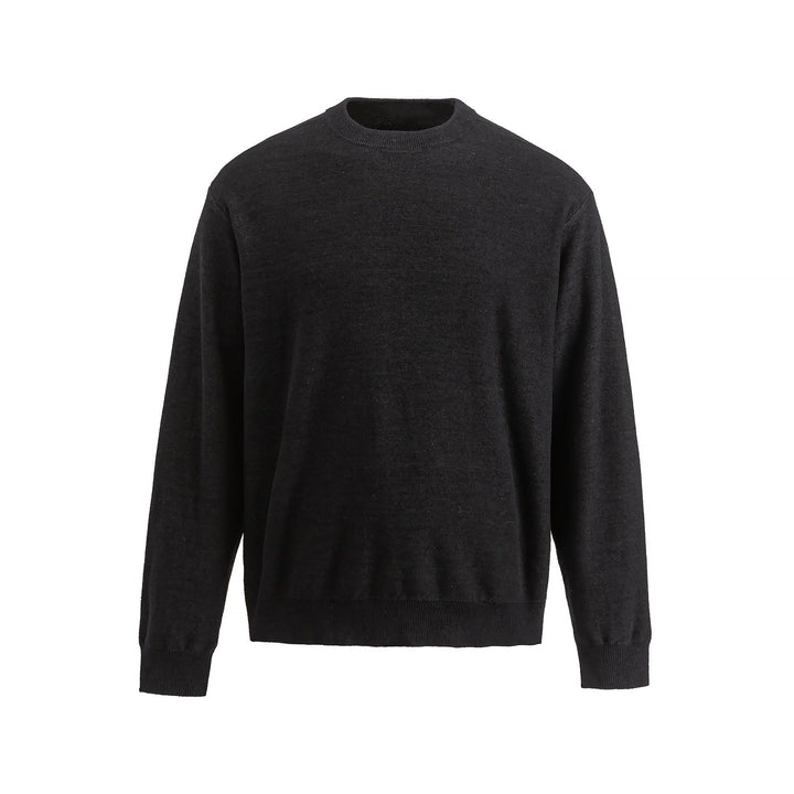 Herren Feiner Rundhals‑Sweatpullover aus Terry‑Frottee mit geripptem Saum Echoarchiv