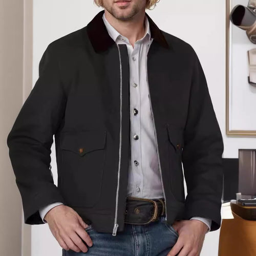 Herren Übergangsjacke mit klassischem Design und bequemen Taschen Echoarchiv