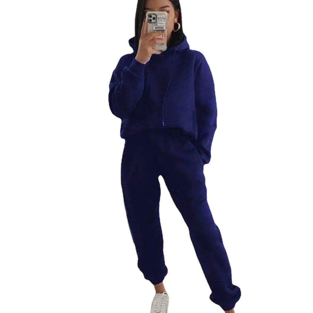 Damen nan kuscheliger Oversize-Kapuzenpullover und Highwaist-Jogginghose Set Echo Archiv