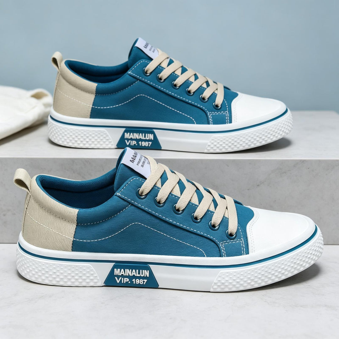 Herren Sportliche Sneakers mit kontrastierenden Einsätzen Echoarchiv