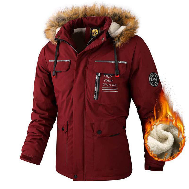 Herren nan urbaner Softshell-Parka mit Kapuze, verdecktem Zweiwege-Reißverschluss und Ärmeltasche Echo Archiv