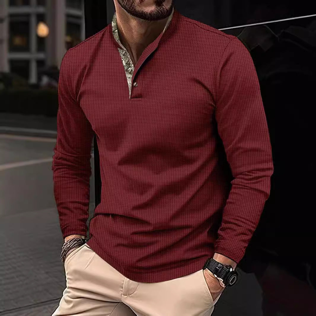 Herren Langarmshirt mit exklusivem Kragen-Design Echoarchiv