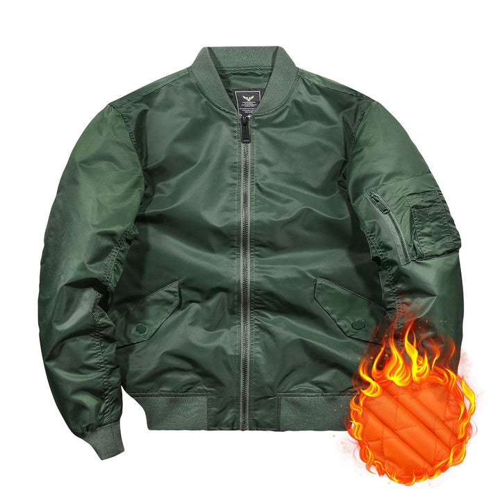 Herren Fliegerbomberjacke mit gesteppter Thermofütterung und Ärmeltasche – Brevano