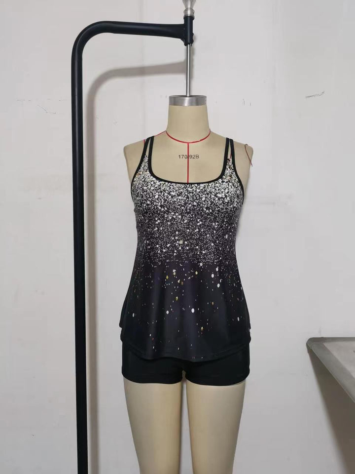 Damen Tankini-Oberteil mit floralem Design und Rückenriegel Echo Archiv