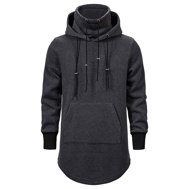 Herren modischer Hoodie mit asymmetrischem Kragen und praktischer Kängurutasche Echoarchiv