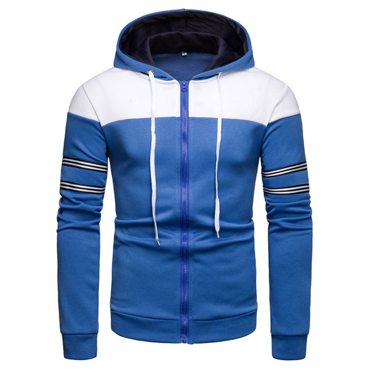 Herren sportlicher Kapuzenpullover mit kontrastierenden Einsätzen Echoarchiv