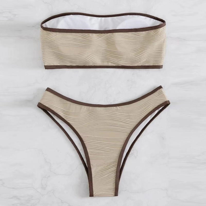 Damen Bandeau-Bikini-Set mit strukturiertem Design Echo Archiv