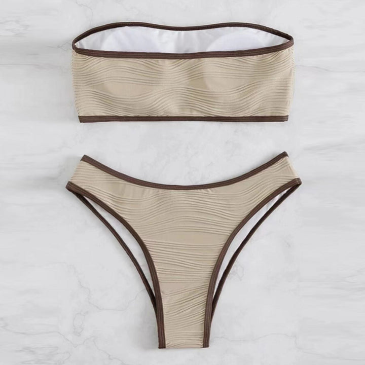 Damen Bandeau-Bikini-Set mit strukturiertem Design Echo Archiv