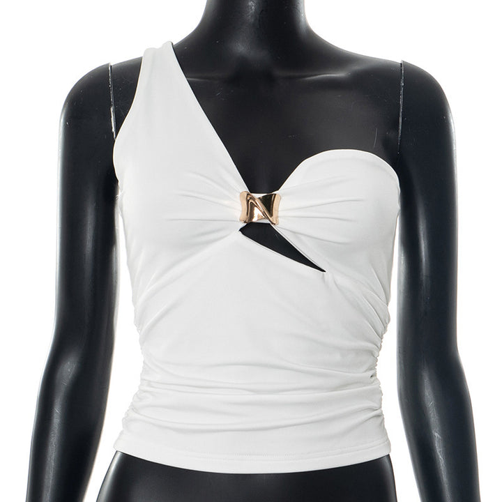 Damen Top mit asymmetrischem Design und dekorativem Schlittverschluss Echo Archiv