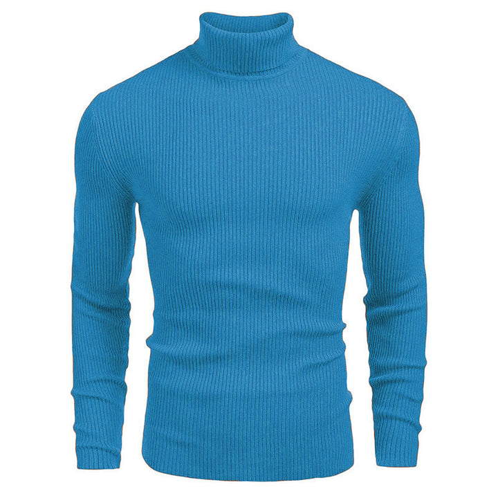 Herren Rollkragenpullover aus feinem Rippstrickmaterial Echoarchiv