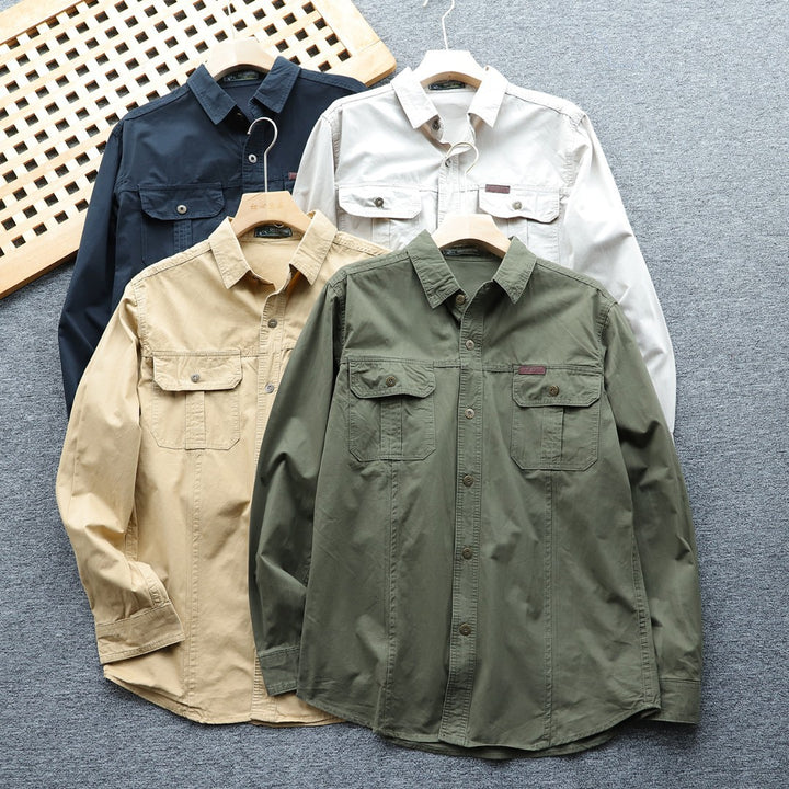 Herren Utility-Hemdjacke mit Brustklappen und verstärkten Nähten Echo Archiv