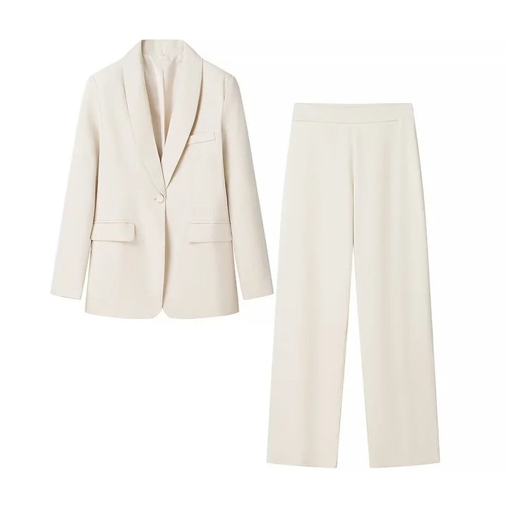 Damen taillierter Longblazer mit Schalkragen, verdecktem Knopfverschluss und Pattentaschen – Valéne