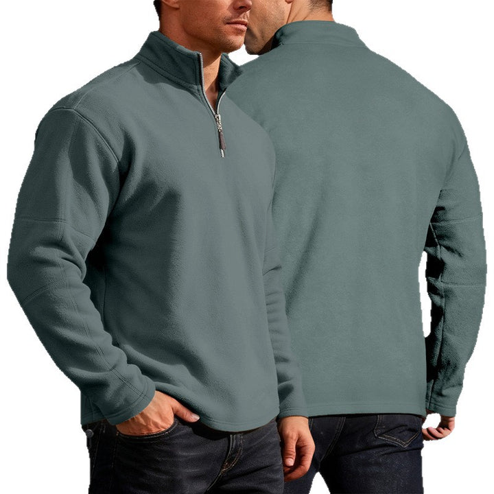Herren Thermo-Fleece-Halbzip-Pullover mit Stehkragen Echoarchiv