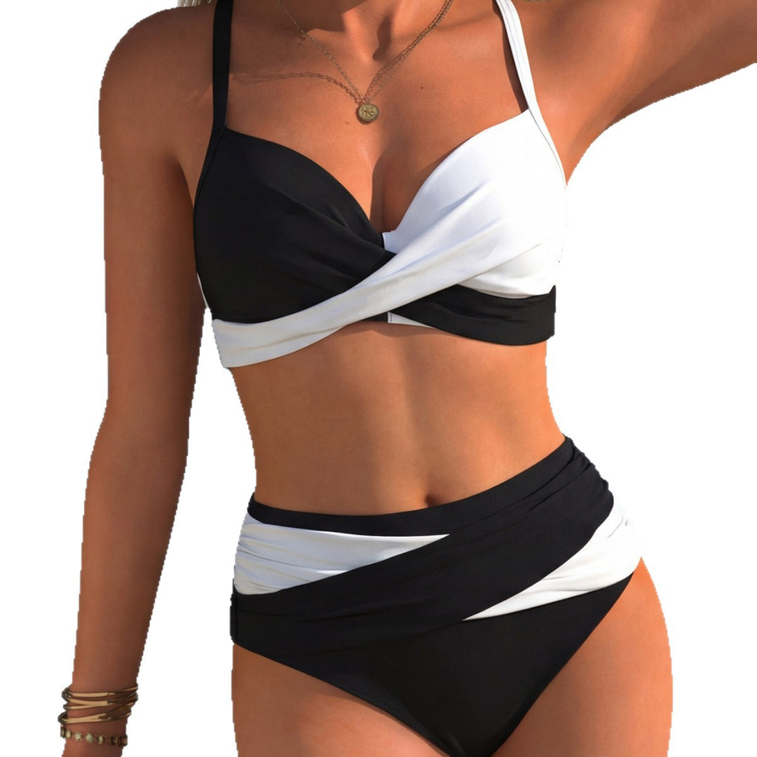 Damen hoch geschnittener Bikini mit elegantem Wickel-Design Echo Archiv