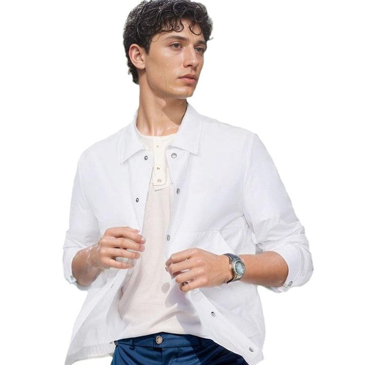Herren lässige Outdoor-Jacke mit praktischem Druckknopfverschluss und atmungsaktivem Material Echoarchiv
