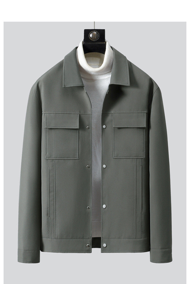 Herren modische Overshirt-Jacke mit praktischem Taschen-Design Echoarchiv