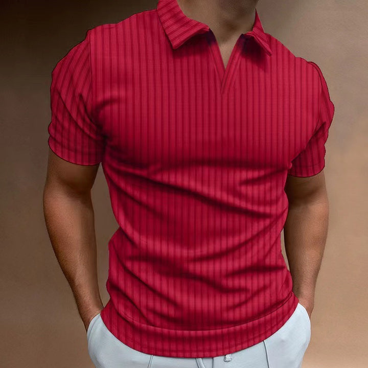 Herren Polo-Shirt mit Streifenmuster Echoarchiv