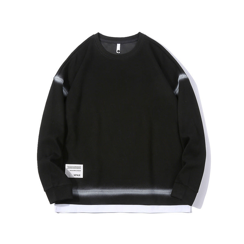 Herren lässiger Sweatshirt mit modernem Layering-Design Echoarchiv