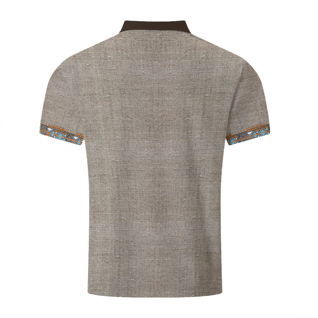Herren Poloshirt mit einzigartigem Design und kontrastierenden Details Echoarchiv