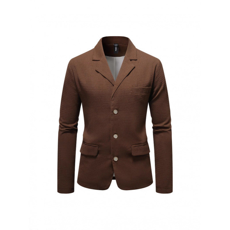 Herren eleganter Blazer mit strukturiertem Design und praktischen Taschen Echoarchiv