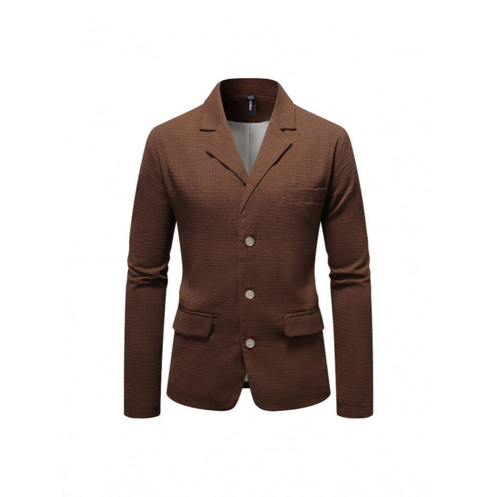 Herren eleganter Blazer mit strukturiertem Design und praktischen Taschen Echoarchiv