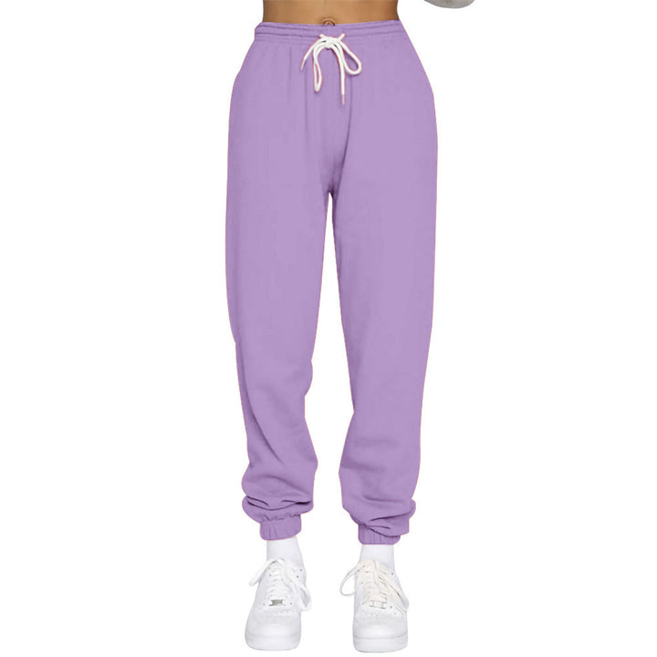 Damen nan High‑Waist Relax-Jogginghose mit elastischem Komfortbund, Kordelzug und gerippten Knöchelbündchen Echo Archiv