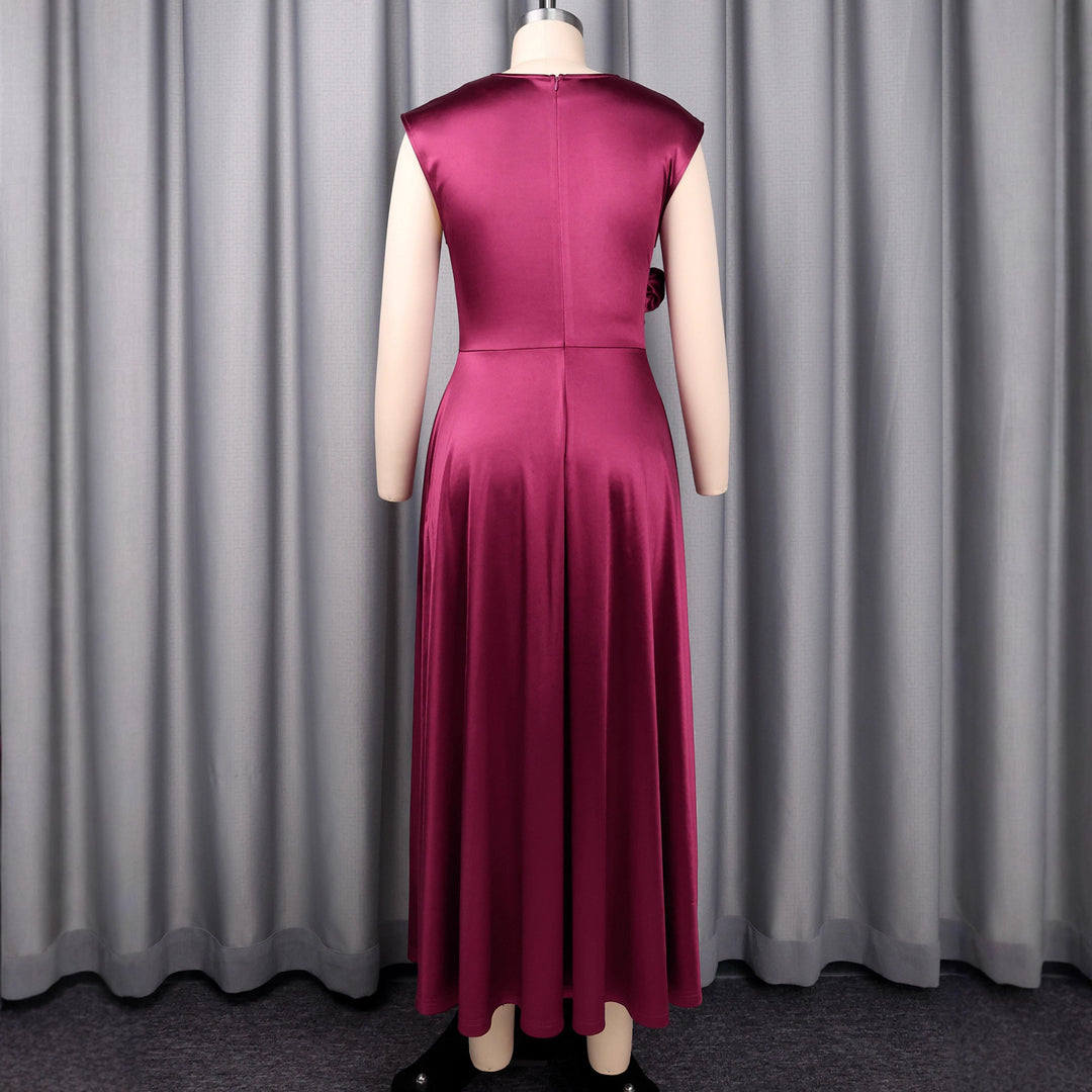 Damen elegantes Maxikleid mit herzförmigem Ausschnitt und seitlichem Schlitz Echo Archiv
