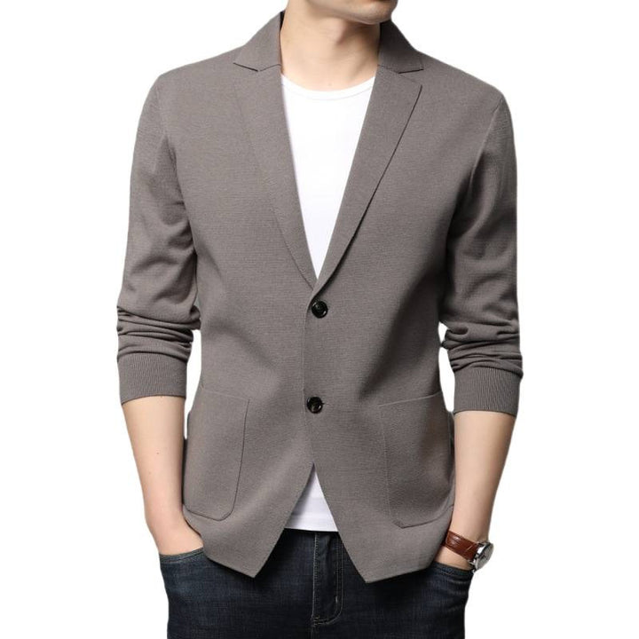 Herren Strickblazer mit eleganten Knopfdetails und praktischen Taschen Echoarchiv