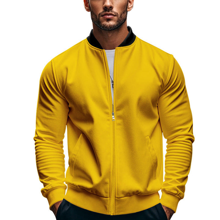 Herren stilvolle Sportjacke mit hochschließendem Kragen und praktischen Taschen Echoarchiv