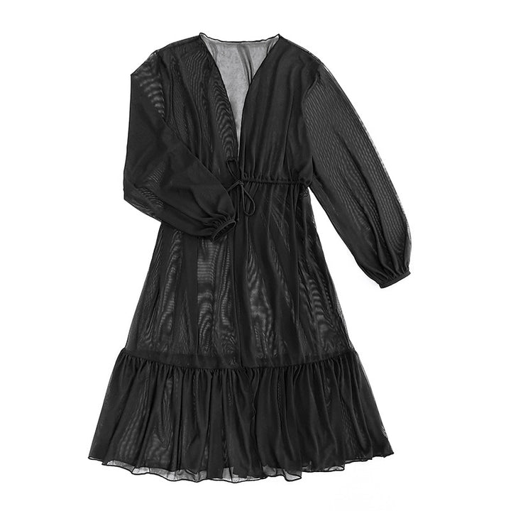 Damen Sommerliches Strandkleid mit lässigem Schnitt und elastischem Taillenband Echo Archiv