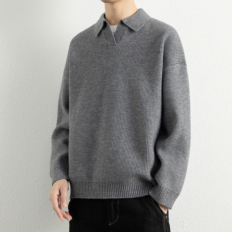 Herren lässiger Strickpullover mit modernem V-Ausschnitt und sportlichem Design Echoarchiv