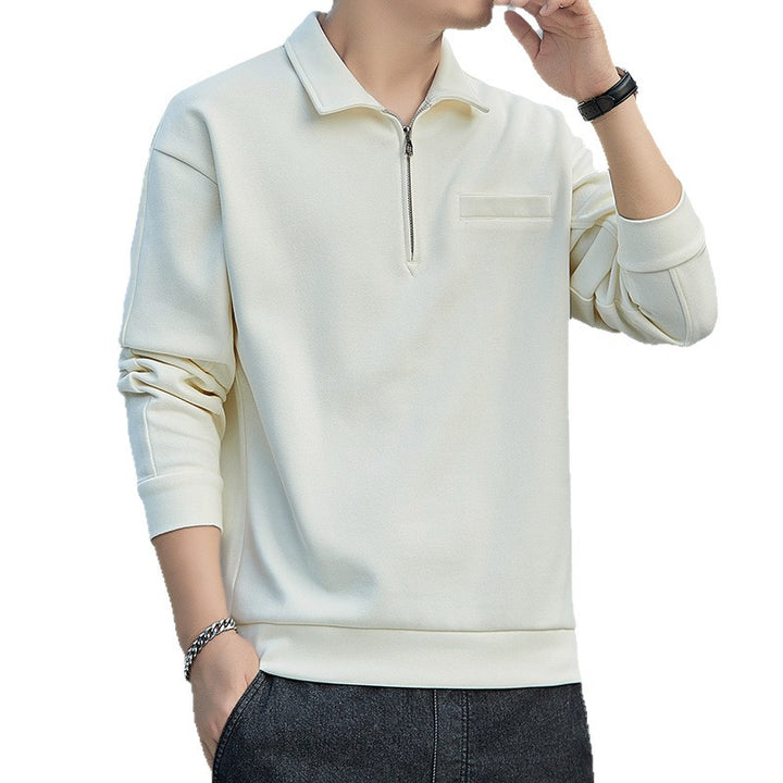 Herren Halbzip-Sweatshirt mit Polokragen und Brustleistentasche Echo Archiv