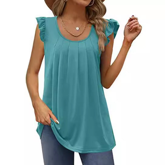 Damen luftiges Blusenshirt mit elegantem Rüschendesign Echo Archiv