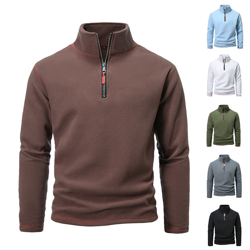 Herren Fleecepullover mit halbem Reißverschluss und atmungsaktivem Design Echoarchiv